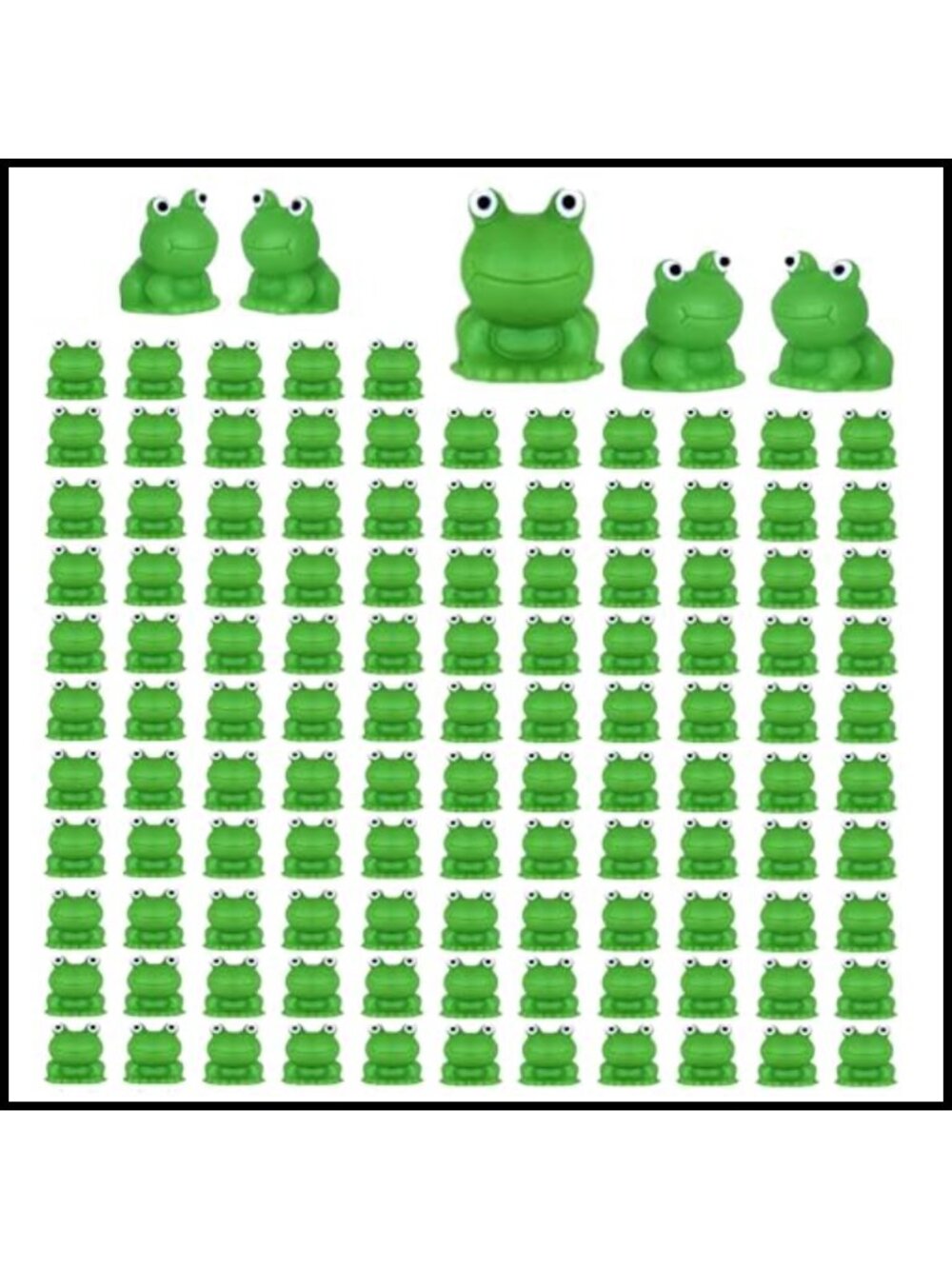120Pcs Mini Resin Frogs Tiny Figurines for Fairy Garden DIY Craft